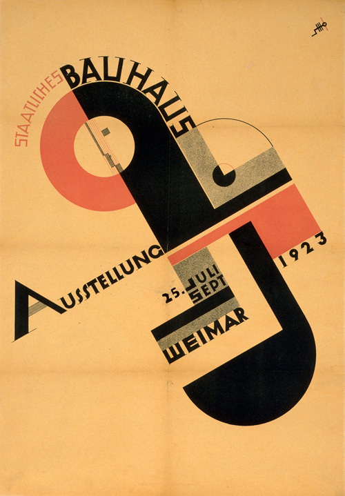 《1923年の「バウハウス展」のポスター》ヨースト・シュミット 1923年 ミサワホーム株式会社蔵