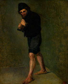 《舟曳く人》ジャン＝バティスト・カミーユ・コロー　1830-35年